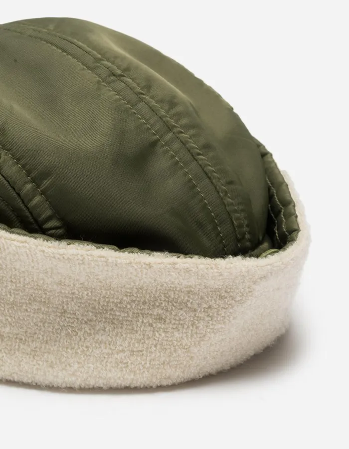 Maharishi Hats 5256 Cold Weather 5 Panel Cap OliveEcru 8211 Men