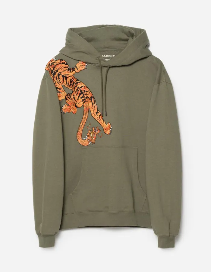 Maharishi Hooded Sweats 5312 Panther Chimera Hooded Sweat Olive OG107F 8211 Men
