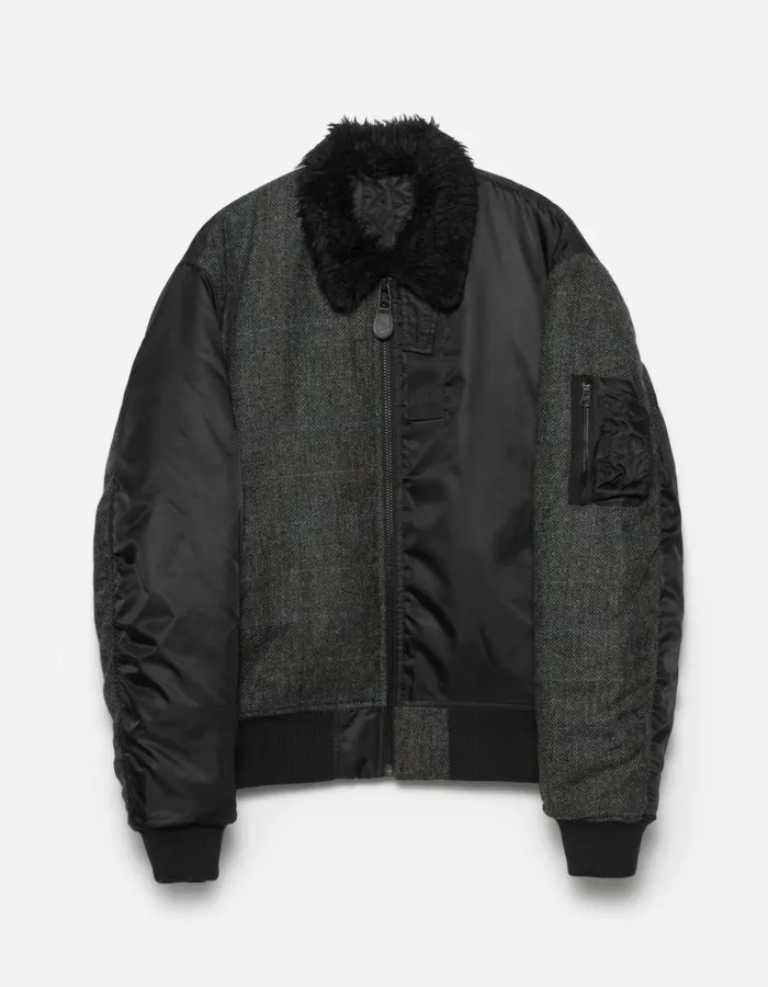 Maharishi Jackets 5332 B15 Wool Flight Jacket Black 8211 Men