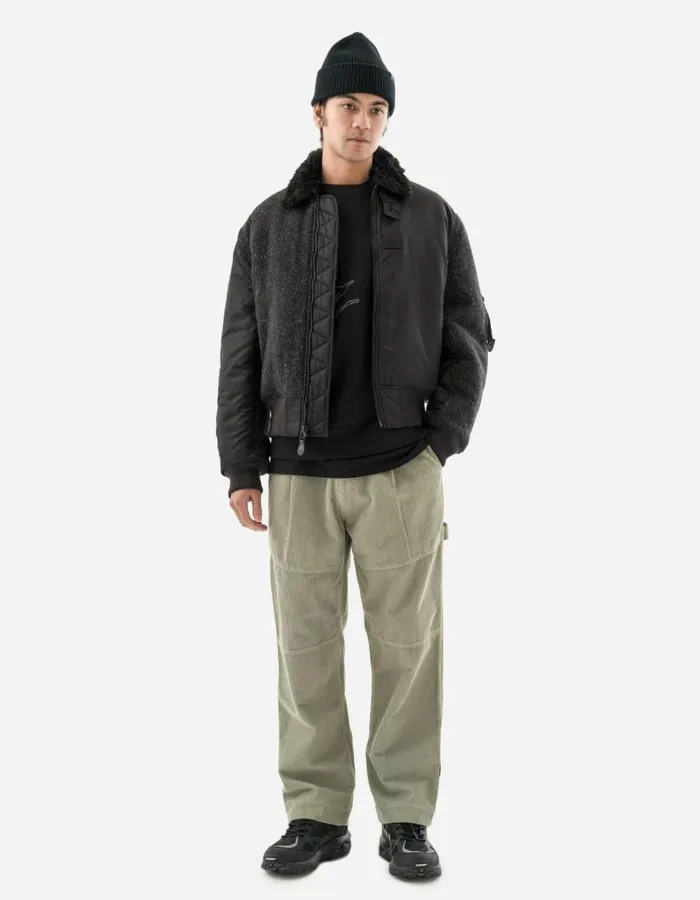 Maharishi Jackets 5332 B15 Wool Flight Jacket Black 8211 Men
