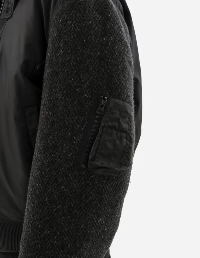 Maharishi Jackets 5332 B15 Wool Flight Jacket Black 8211 Men