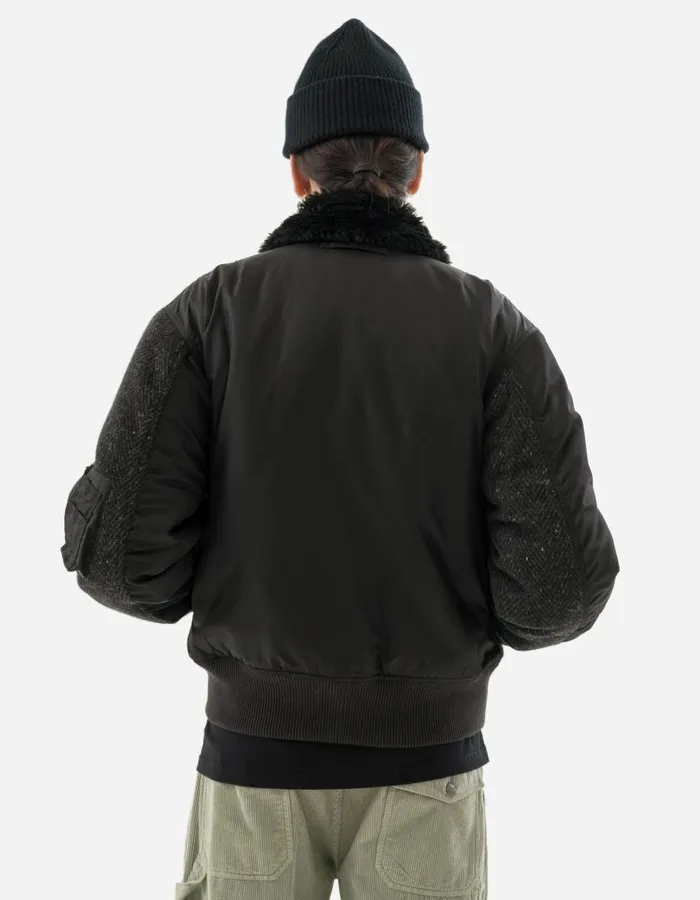 Maharishi Jackets 5332 B15 Wool Flight Jacket Black 8211 Men