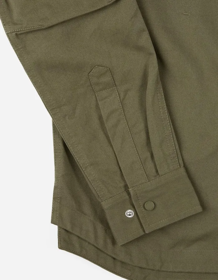 Maharishi Long Sleeve Shirts 7028 MILTYPE Organic Custom Shirt Olive OG107F 8211 Men