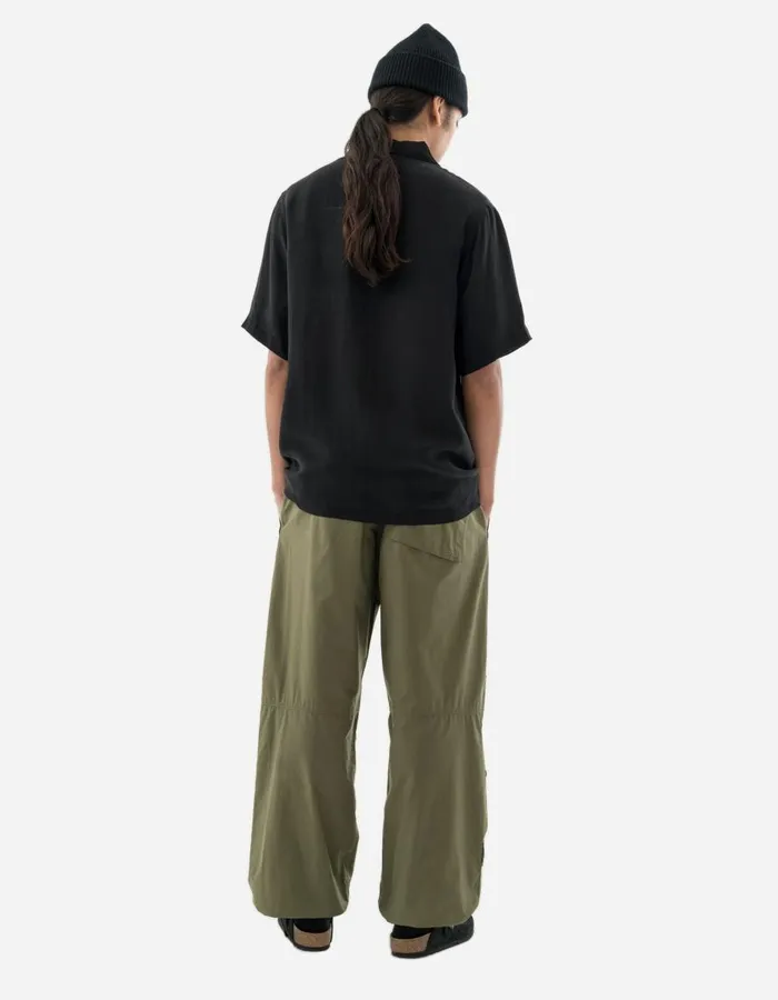 Maharishi Short Sleeve Shirts 5315 Dual Panthers Camp Collar Shirt Black 8211 Men