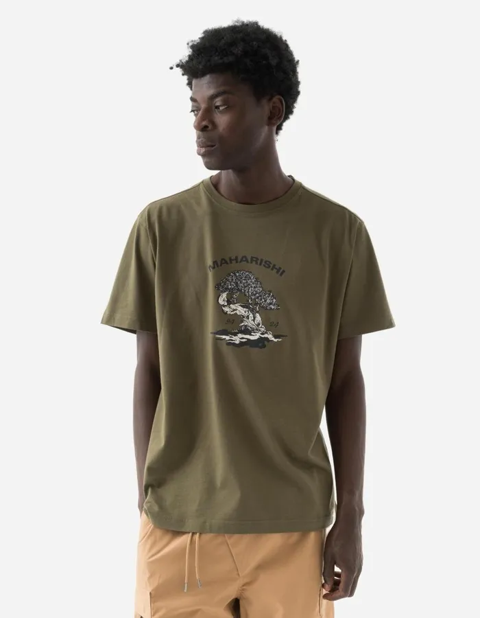 Maharishi Short Sleeve TShirts 1353 Maharishi Bonsai TShirt Olive 8211 Men