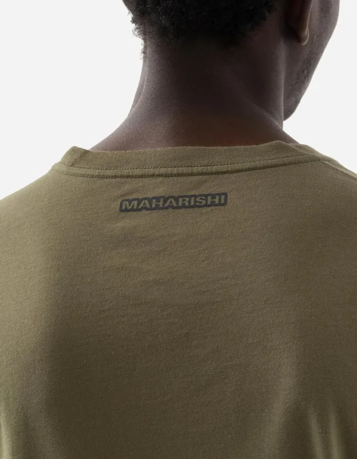 Maharishi Short Sleeve TShirts 1353 Maharishi Bonsai TShirt Olive 8211 Men