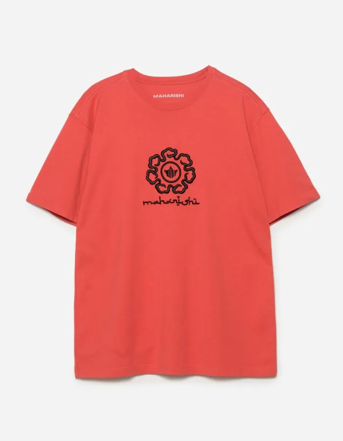 Maharishi Short Sleeve TShirts 1378 Spiral Temple TShirt Light Lama Red 8211 Men