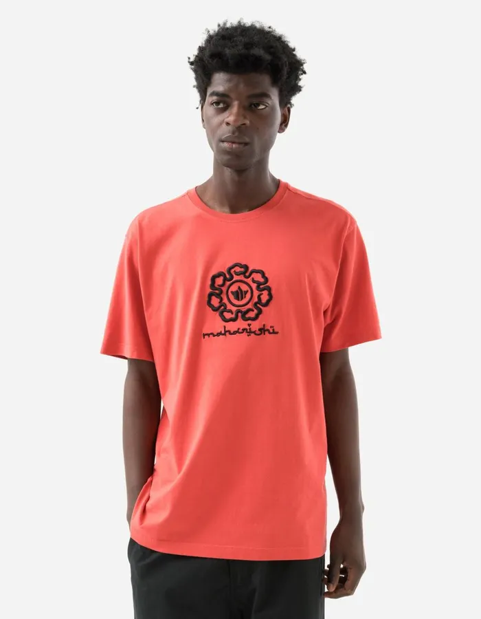 Maharishi Short Sleeve TShirts 1378 Spiral Temple TShirt Light Lama Red 8211 Men