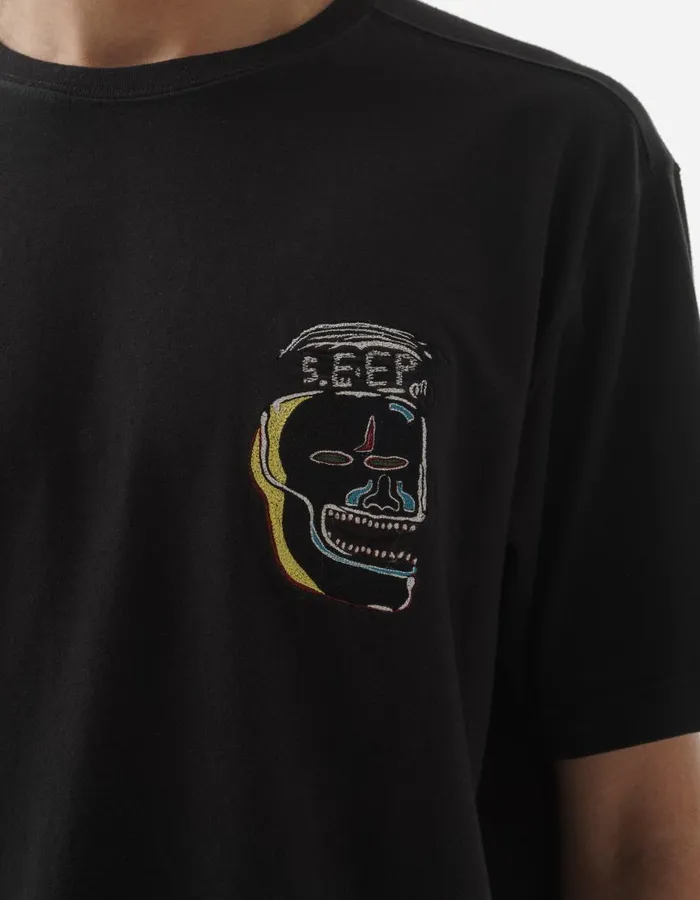 Maharishi Short Sleeve TShirts 5141 Maha Basquiat 5EEP TShirt Black 8211 Men