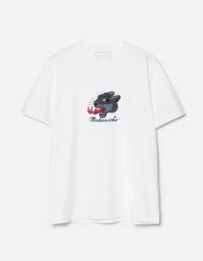 Maharishi Short Sleeve TShirts 5310 Panther Chimera TShirt White 8211 Men