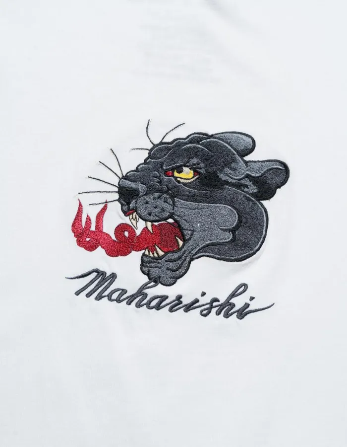 Maharishi Short Sleeve TShirts 5310 Panther Chimera TShirt White 8211 Men