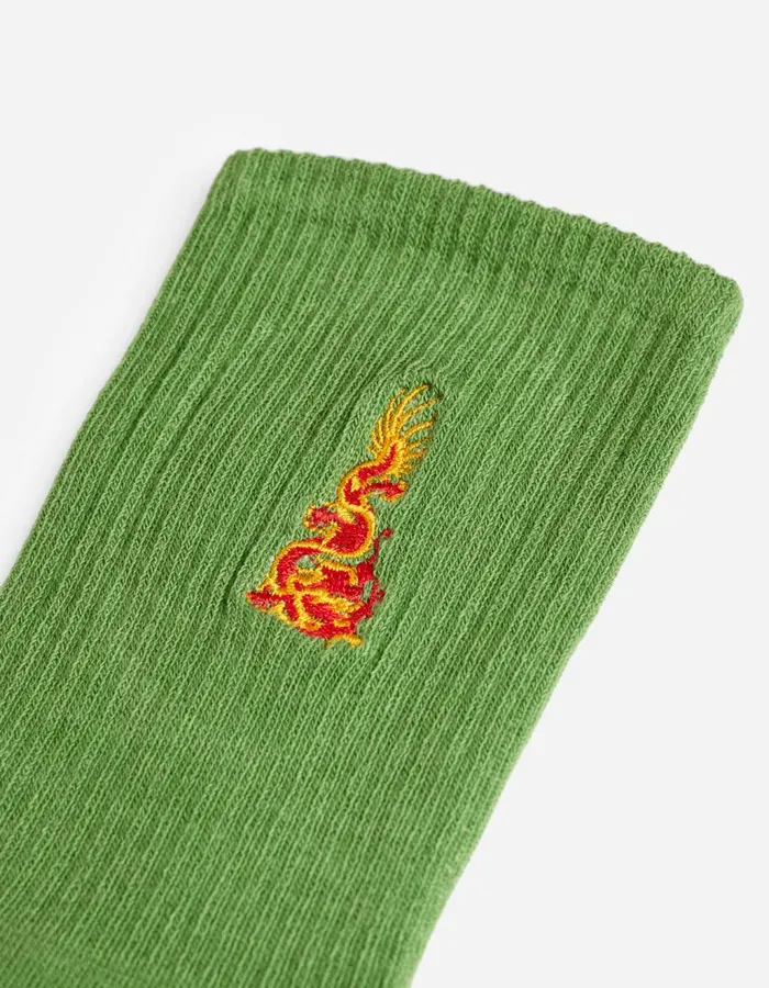 Maharishi Socks 1264 Micro Dragon Sport Sock 3 Pack Subdued BlueBamboo GreenFlag Pin 8211 Men