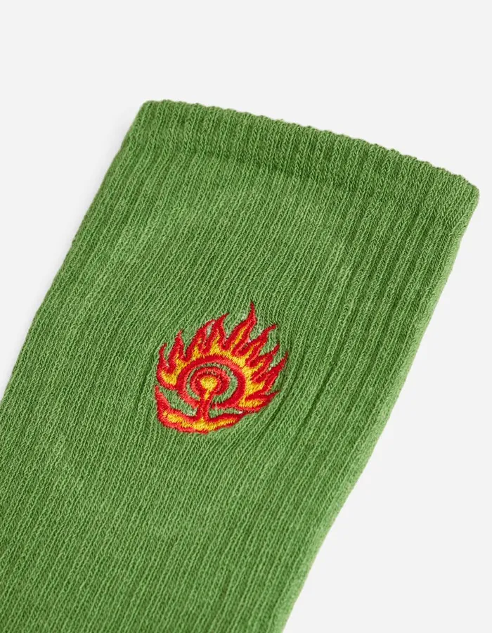 Maharishi Socks 1264 Micro Dragon Sport Sock 3 Pack Subdued BlueBamboo GreenFlag Pin 8211 Men