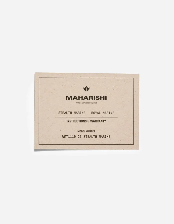 Maharishi Watches and Jewellery 1119 Stealth Marine Watch Black 8211 Men