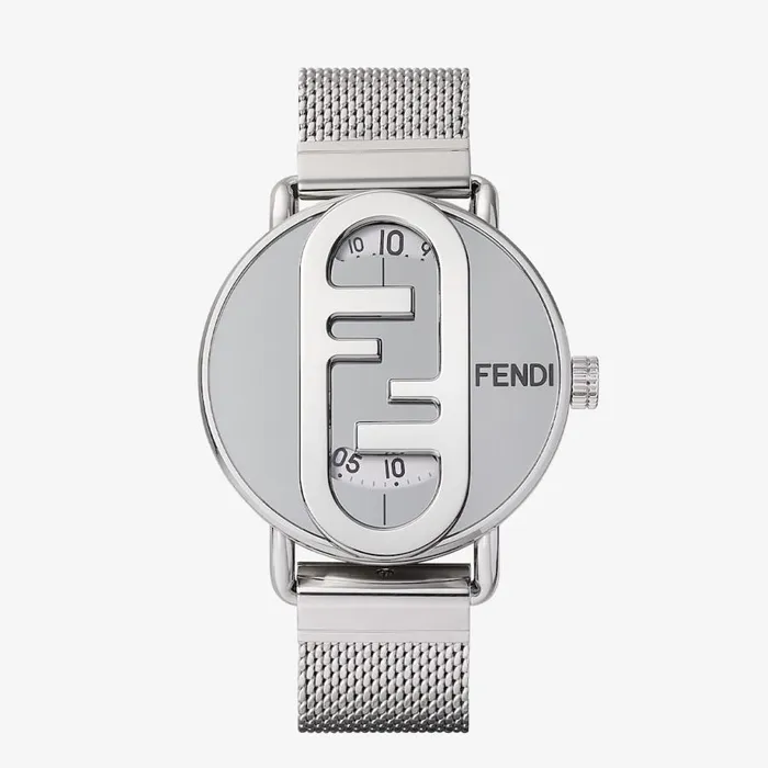 Man 42 Mm 8211 Round Watch With Olock Logo Gold Fendi Watches