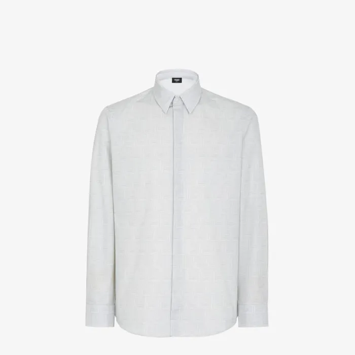 Man Beige Cotton Shirt Beige Fendi Shirts