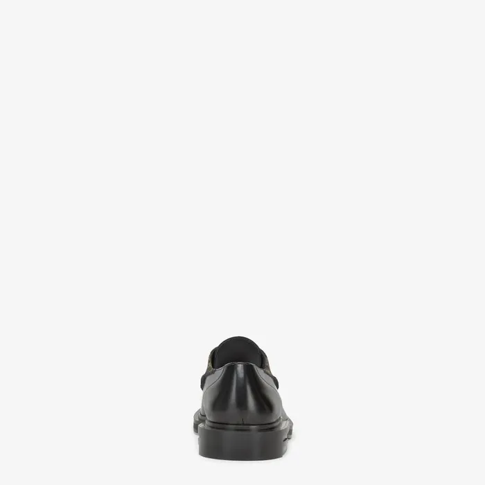 Man Black Leather LaceUps Black Fendi Lace Ups and Boots