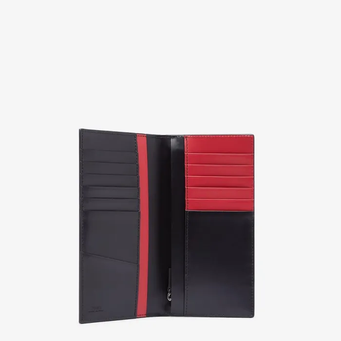 Man Black Leather Wallet Black Fendi Wallets