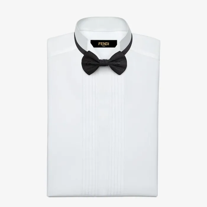 Man Black Silk BowTie Black Fendi Ties
