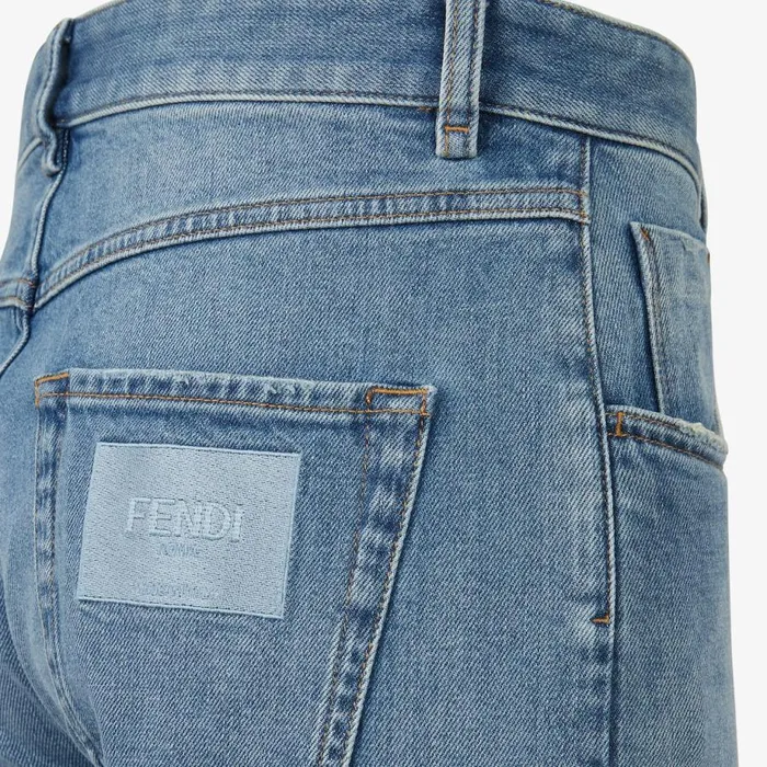 Man Blue Denim Jeans Blue Fendi Denim and Trousers