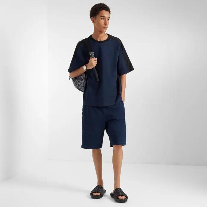 Man Blue Jersey TShirt Blue Fendi Activewear