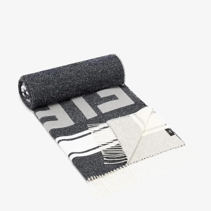 Man Blue Terry Cloth Beach Towel Blue Fendi Swimwear