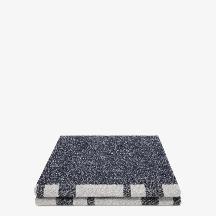 Man Blue Terry Cloth Beach Towel Blue Fendi Swimwear
