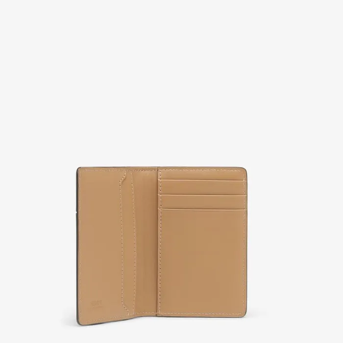 Man Brown Fabric Card Holder Brown Fendi Card Holders