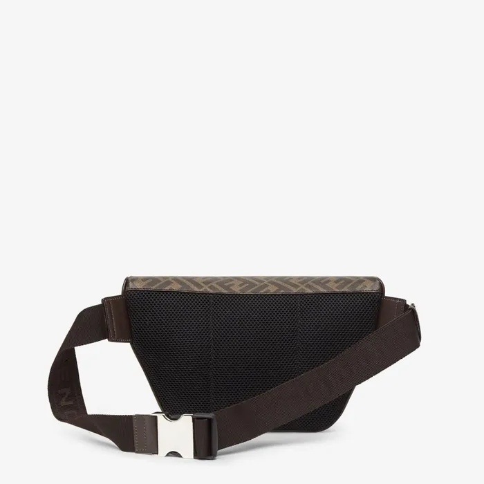 Man Brown Ff Fabric Belt Bag Brown Fendi Belt Bags