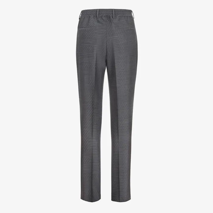 Man Grey Wool Trousers Grey Fendi Jackets and Suits