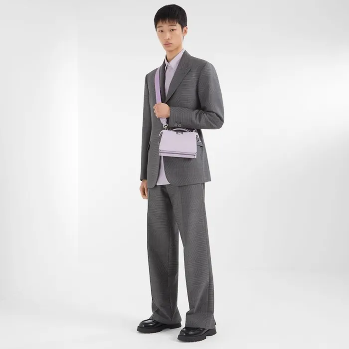 Man Grey Wool Trousers Grey Fendi Jackets and Suits