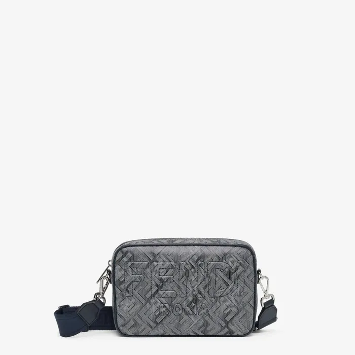 Man Leather Bag With Striped Ff Print Multicolour Fendi Messenger Bags