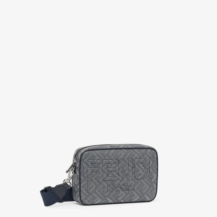 Man Leather Bag With Striped Ff Print Multicolour Fendi Messenger Bags