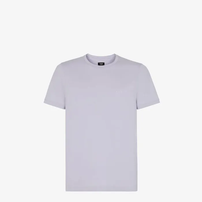 Man Lilac Jersey TShirt Purple Fendi Tshirts and Polos