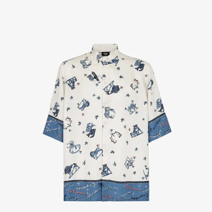Man Multicolour Silk Shirt Multicolour Fendi Coordinated Sets