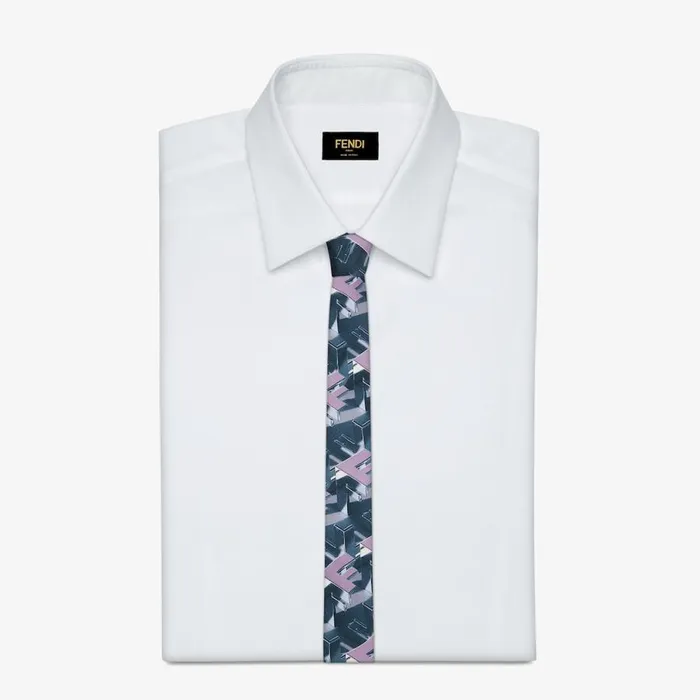 Man Multicolour Silk Tie Multicolour Fendi Ties