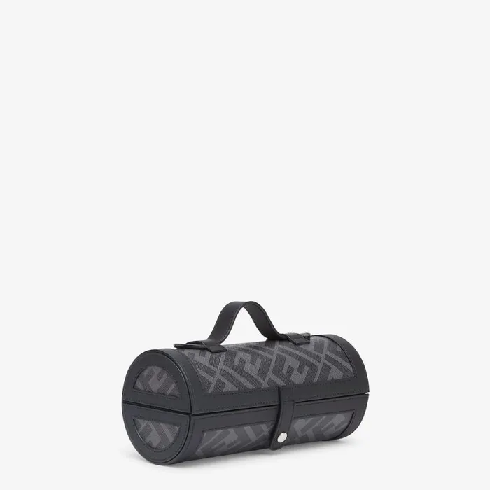 Man Shoe Care Kit In Black Fabric Black Fendi Travel and Lifestyle