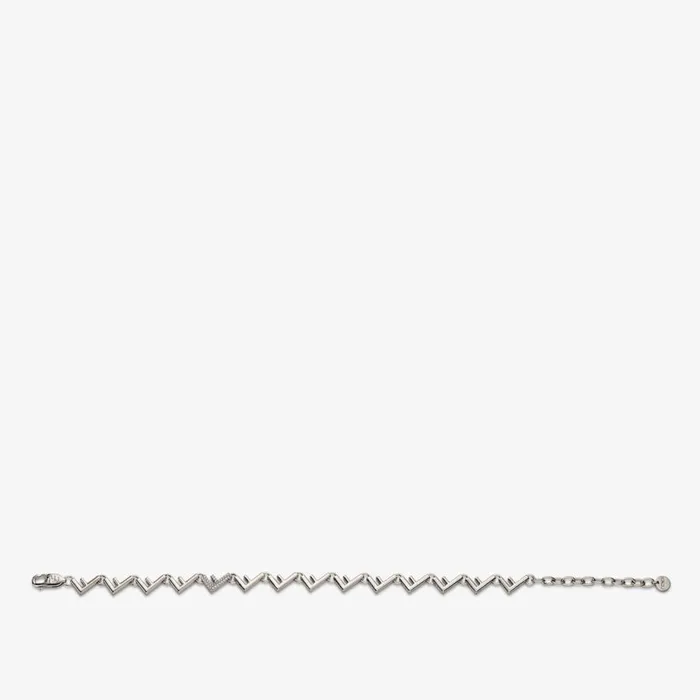 Man SilverColoured Bracelet Silver Fendi Bracelets