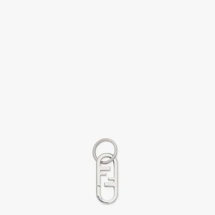 Man SilverColoured Metal Charm Silver Fendi Key Rings and Bag Accessories
