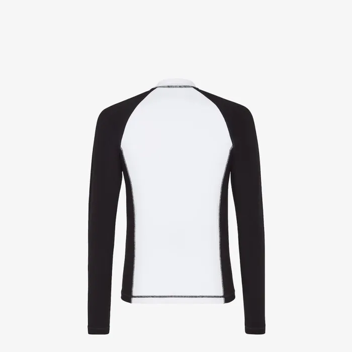 Man White And Black Cotton TShirt White Fendi Skiwear