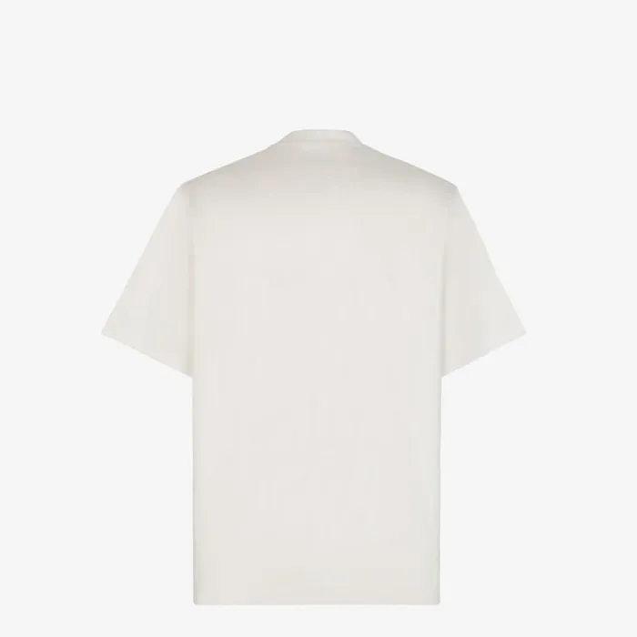 Man White Jersey TShirt White Fendi Tshirts and Polos