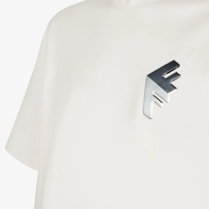Man White Jersey TShirt White Fendi Tshirts and Polos