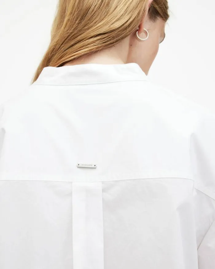 Marcie Embroidered Val Relaxed Fit Shirt White Women AllSaints Tops and Shirts Marcie Embroidered Val Relaxed Fit Shirt White Women AllSaints Tops and Shirts