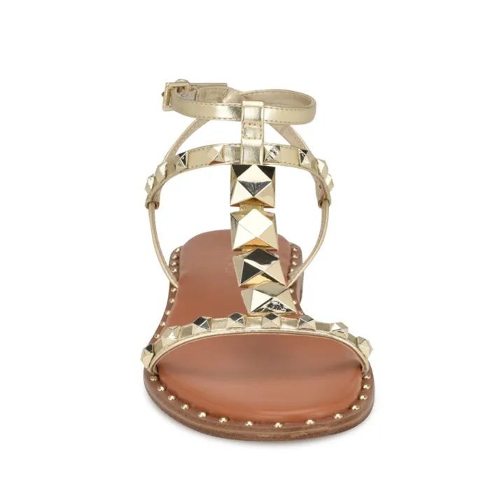 Marcila Studded Ankle Strap Sandals Platino Women Nine West Sandals Marcila Studded Ankle Strap Sandals Platino Women Nine West Sandals