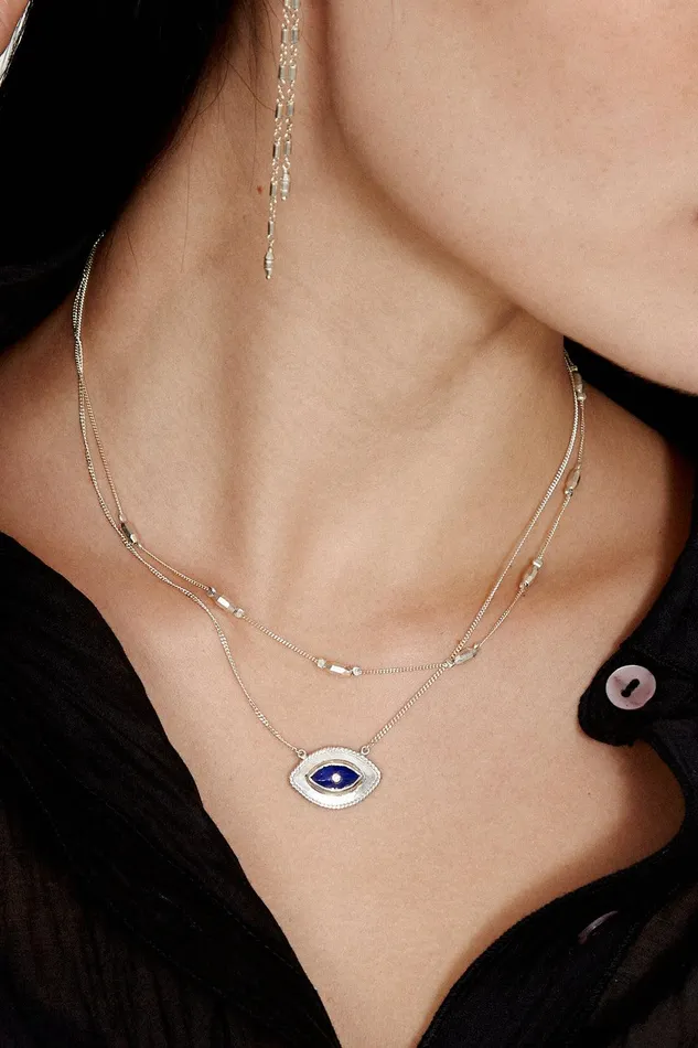 Mariya Evil Eye Necklace Lapis Women Chan Luu Necklaces