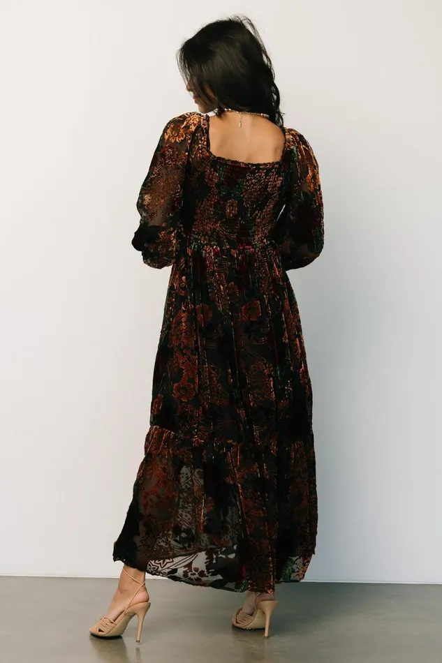 Marlow Velvet Embossed Dress Black Multi Women Baltic Born Mother Of The Bride Marlow Velvet Embossed Dress Black Multi Women Baltic Born Mother Of The Bride