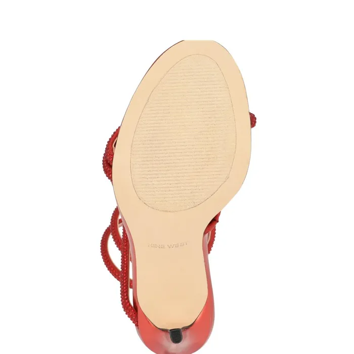 Maskil Ankle Wrap Heeled Sandals Red Women Nine West Sandals Maskil Ankle Wrap Heeled Sandals Red Women Nine West Sandals