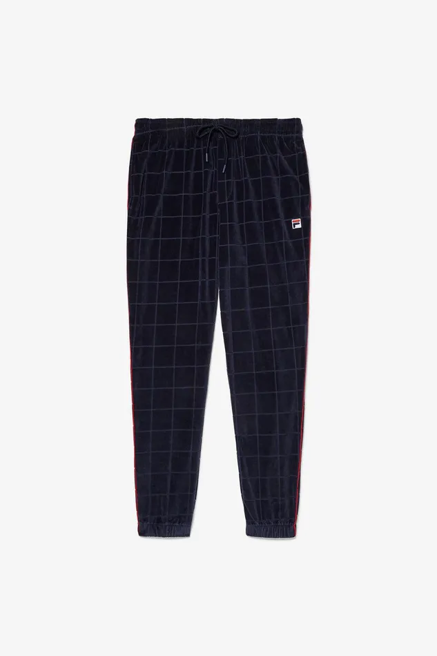Matching Sets Men Fila Ivy League Velour Track Pant 431 Fila Navyfila Red