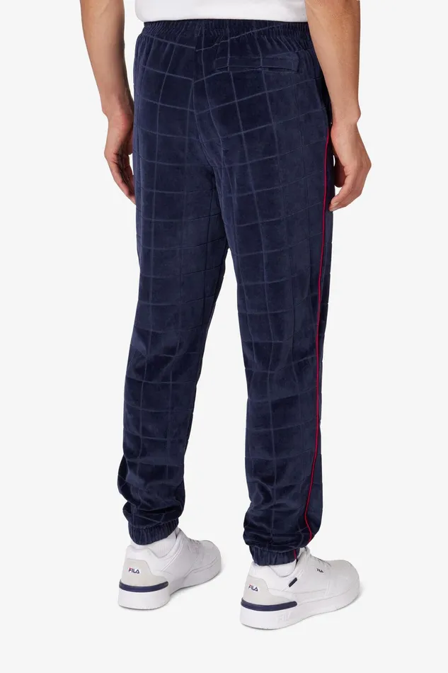 Matching Sets Men Fila Ivy League Velour Track Pant 431 Fila Navyfila Red