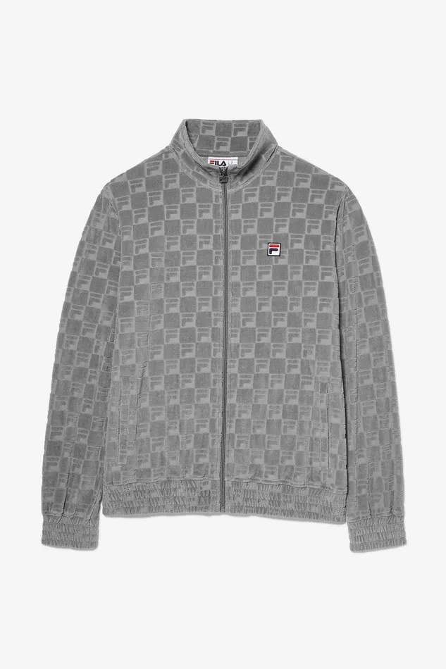 Matching Sets Men Fila Jacquard Velour Track Jacket 050 Monument